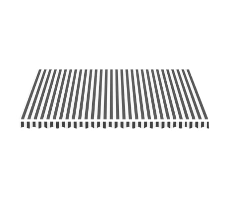 vidaXL オーニング用 交換用生地 アントラシート＆ホワイト 4.5x3.5m