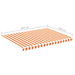 Náhradní plachta na markýzu žlutá a oranžová 4x3 m polyesterová - obrázek 6