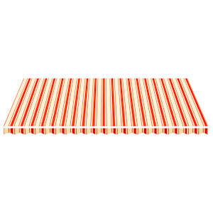 Náhradní plachta na markýzu žlutá a oranžová 500 x 350 cm polyesterová - obrázek 3