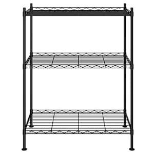 Úložný regál 3 police 60 x 35 x 76 cm černý 150 kg - obrázek 3