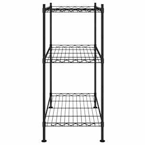 Úložný regál 3 police 60 x 35 x 76 cm černý 150 kg - obrázek 4
