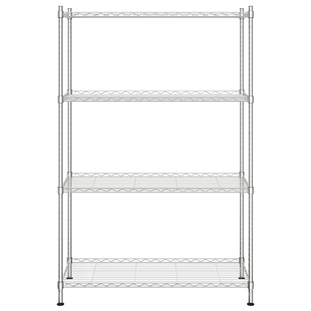 vidaXL 4-Tier Storage Shelf 90x35x137 cm Chrome 200 kg