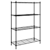 vidaXL 4-korruseline hoiuriiul 90 x 35 x 137 cm must 200 kg
