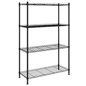 Úložný regál 4 police 90 x 35 x 137 cm černý 200 kg - obrázek 2