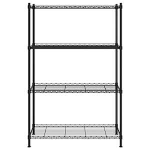 Úložný regál 4 police 90 x 35 x 137 cm černý 200 kg - obrázek 3