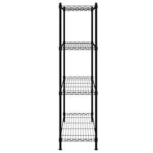 Úložný regál 4 police 90 x 35 x 137 cm černý 200 kg - obrázek 4