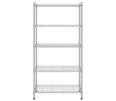 vidaXL 5-Tier Storage Shelf 90x35x180 cm Chrome 250 kg