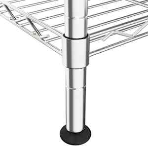 Úložný regál 5 polic 90 x 35 x 180 cm chromovaný 250 kg - obrázek 6