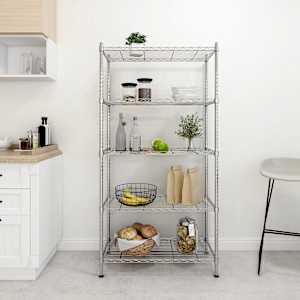 5-nadstropni regal 90x35x180 cm krom 250 kg