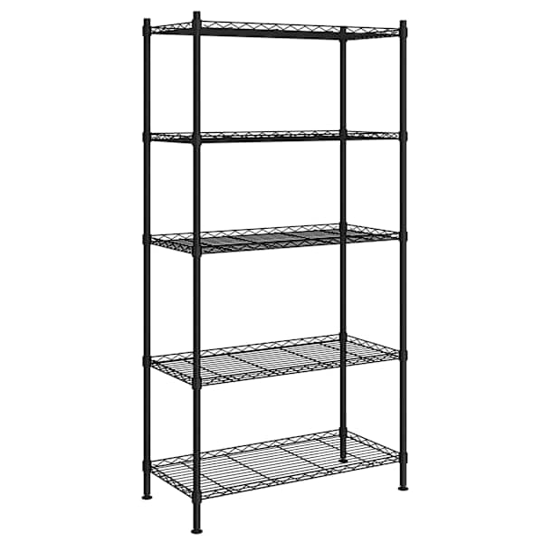 vidaXL 5-tasandiline hoiuriiul, 90 x 35 x 180 cm, must, 250 kg
