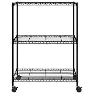 3patrový úložný regál na kolečkách 60 x 35 x 81 cm černý 150 kg - obrázek 4