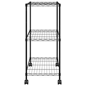 3patrový úložný regál na kolečkách 60 x 35 x 81 cm černý 150 kg - obrázek 5