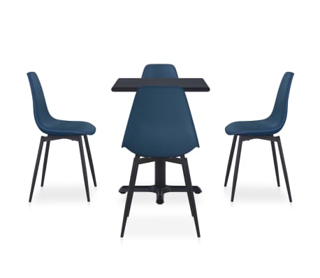 vidaXL Lauko valgomojo komplektas, 5 dalių, turkio, metalas ir PP