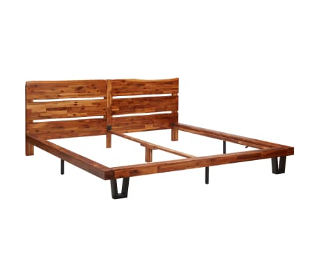 vidaXL Bed Frame with Live Edge Solid Acacia Wood 200 cm