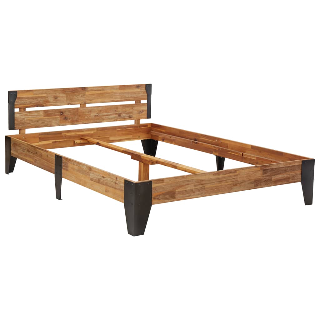 

vidaXL Bedframe massief acaciahout geborstelde afwerking 120x200 cm