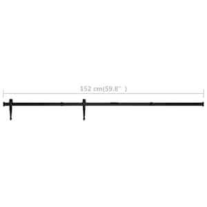 Kování pro posuvné dveře skříně uhlíková ocel 152 cm - obrázek 6