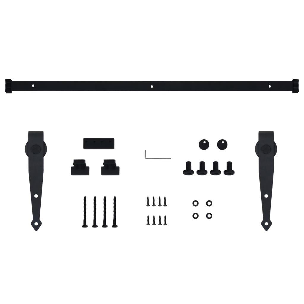 vidaXL Mini Sliding Barn Door Kit Carbon Steel 48"