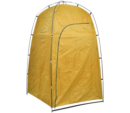 vidaXL Tenda de WC para duche ou mudan&ccedil;a de roupa amarelo