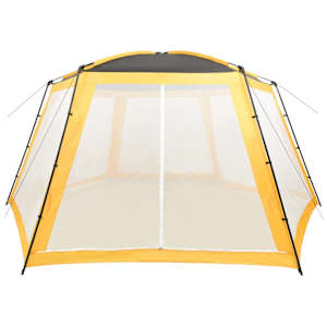 vidaXL Palapinė baseinui, geltonos spalvos, 660x580x250cm, audinys