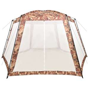 vidaXL Palapinė baseinui, kamufliažinė, 590x520x250cm, audinys