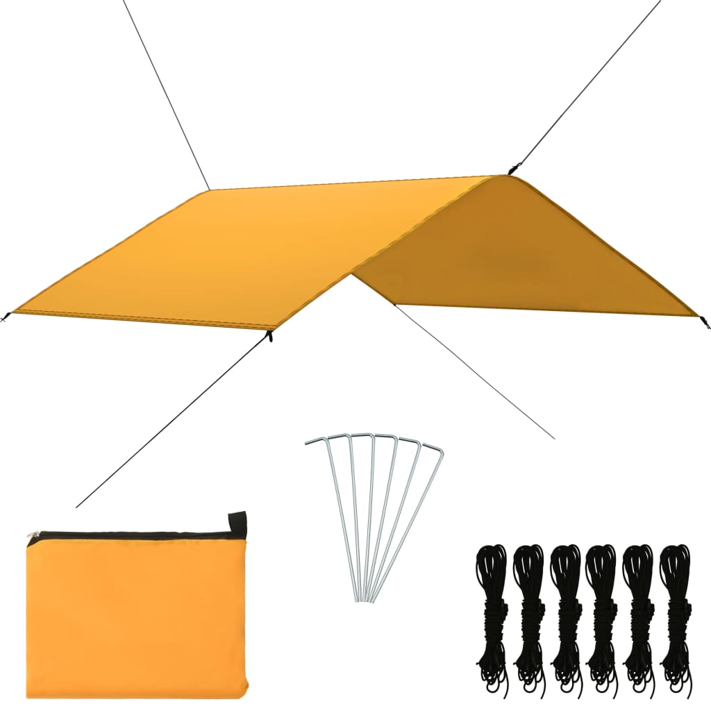 vidaXL Prelată de exterior, galben, 4x4 m