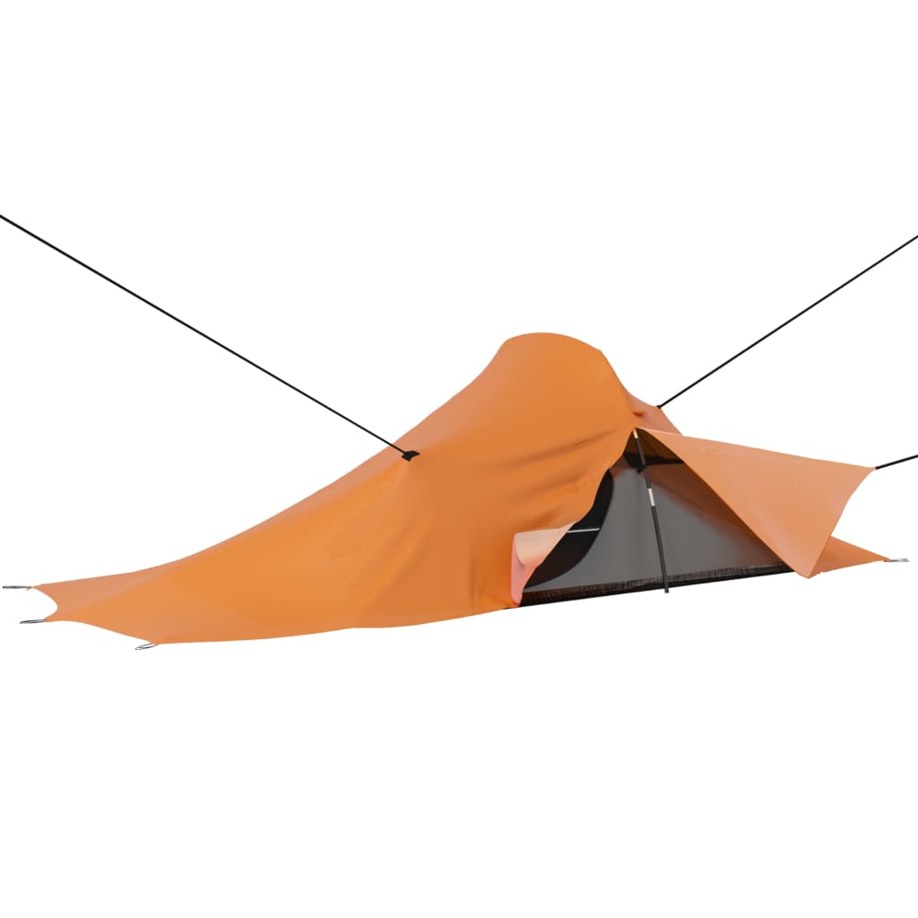 vidaXL Tenda da Campeggio 317x240x100 cm Arancione e Grigio