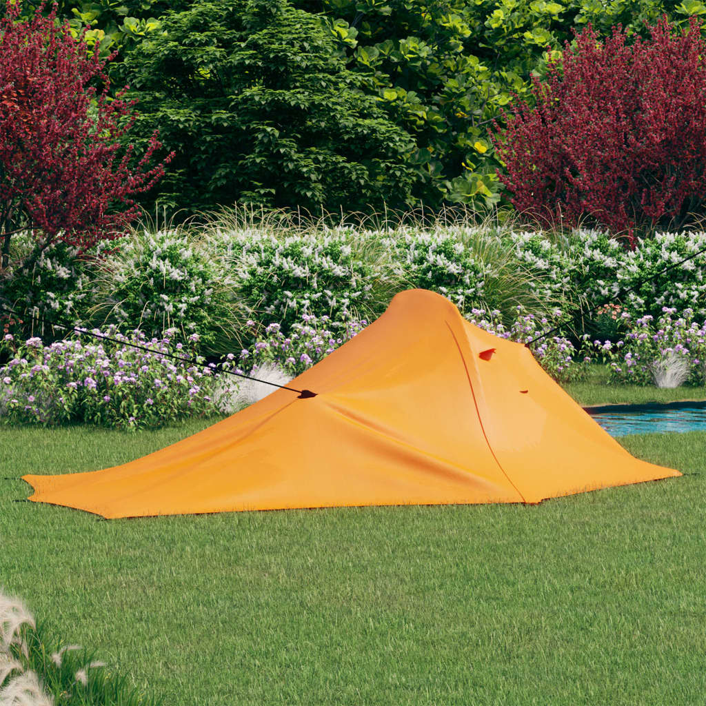 Šator za kampiranje 317 x 240 x 100 cm narančasto-sivi