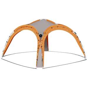 Party stan s LED 4 boční stěny 3,6x3,6x2,3 m šedý a oranžový - obrázek 6