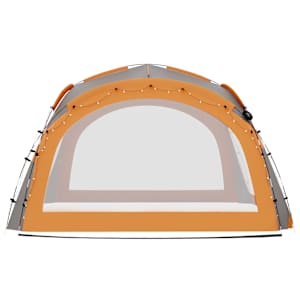 Party stan s LED 4 boční stěny 3,6x3,6x2,3 m šedý a oranžový - obrázek 7