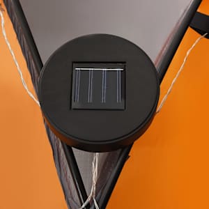 Party stan s LED 4 boční stěny 3,6x3,6x2,3 m šedý a oranžový - obrázek 9