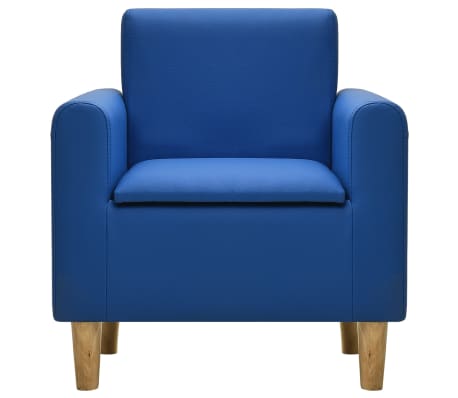 vidaXL Kindersofa Blau Kunstleder