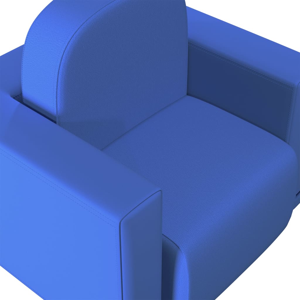 Canapé Pour Enfants 2 En 1 Bleu Similicuir VidaXL 16 width=274