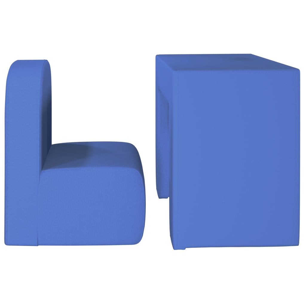 Canapé Pour Enfants 2 En 1 Bleu Similicuir VidaXL 17 width=274