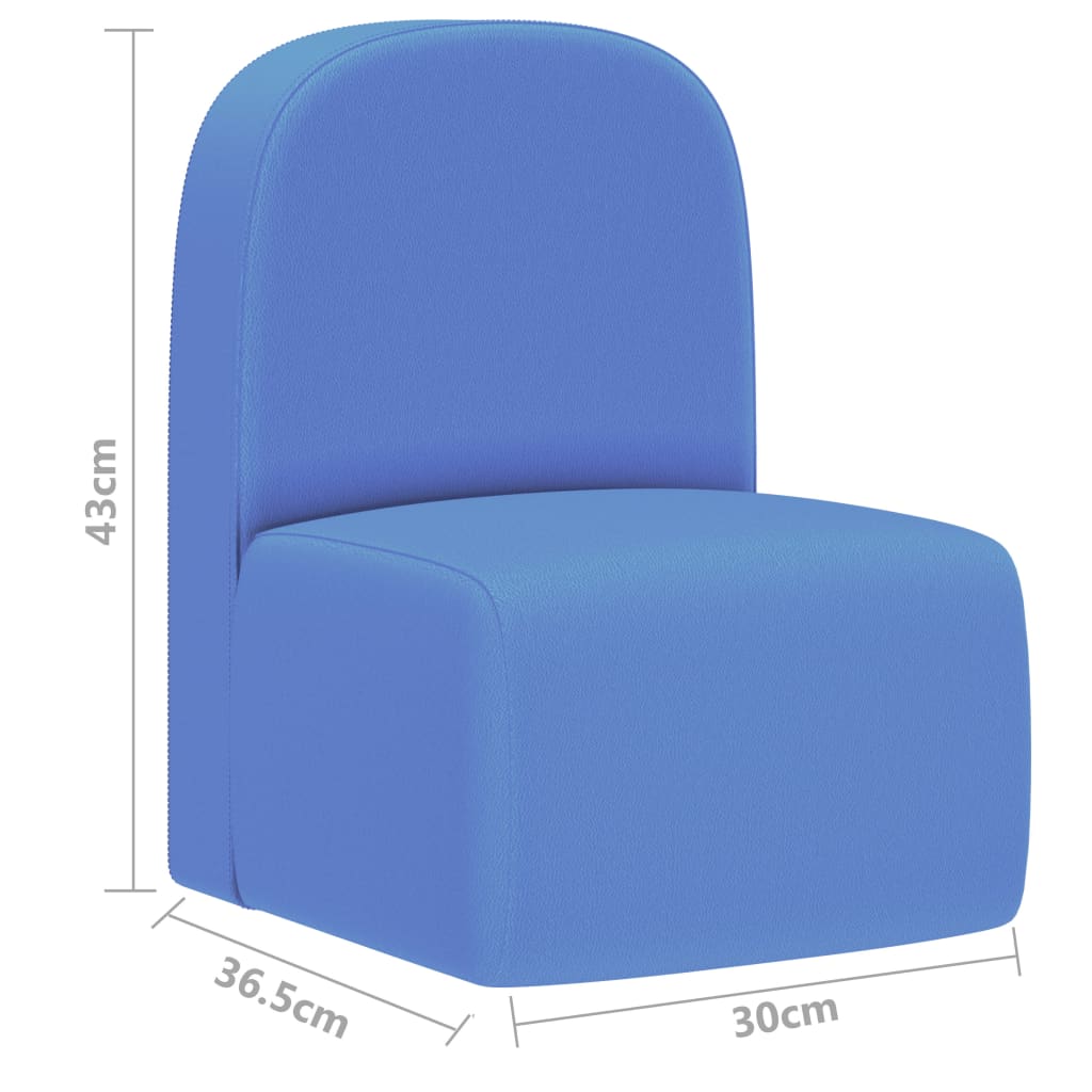 Canapé Pour Enfants 2 En 1 Bleu Similicuir VidaXL 20 width=274