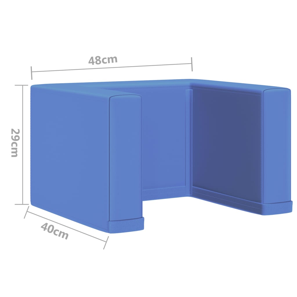 Canapé Pour Enfants 2 En 1 Bleu Similicuir VidaXL 21 width=274