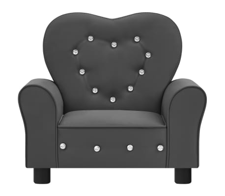 vidaXL Dječja sofa od umjetne kože siva
