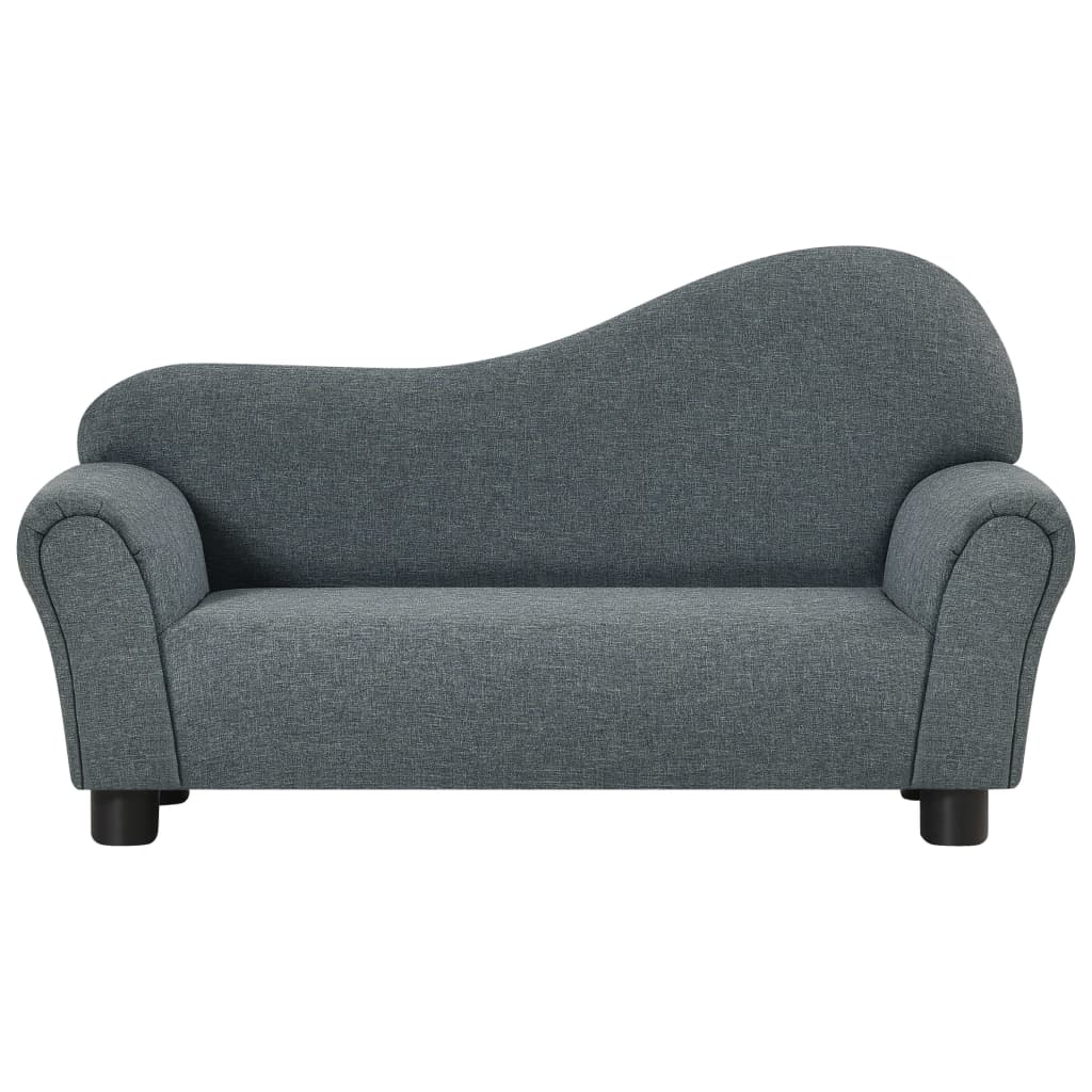 vidaXL Dječja sofa od tkanine siva
