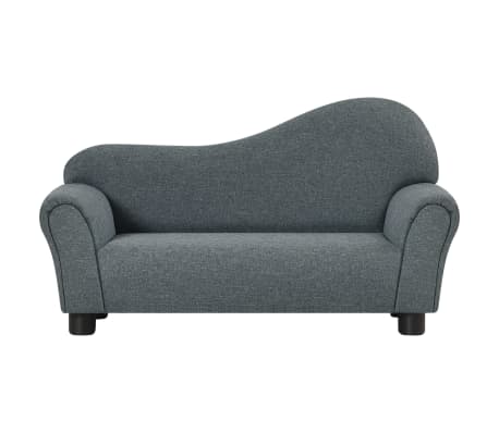 vidaXL Dječja sofa od tkanine siva