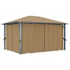 vidaXL varikatus kardinaga 400 x 300 cm, pruunikashall, alumiinium