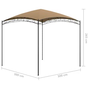 Altán 3 x 3 x 2,65 m taupe 180 g/m² - obrázek 5