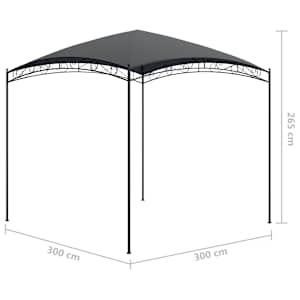 Altán 3 x 3 x 2,65 m antracitový 180 g/m² - obrázek 5