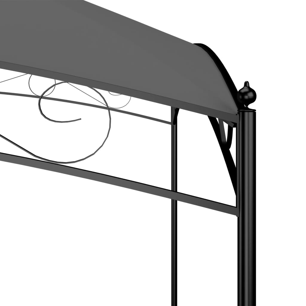 Antracitszürke pavilon 3 x 4 x 2,65 m 180 g/m² 