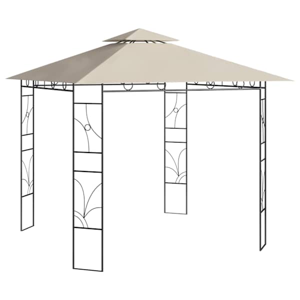 vidaXL lehtla 3 x 3 x 2,7 m, kreemjas, 160 g/m&sup2;