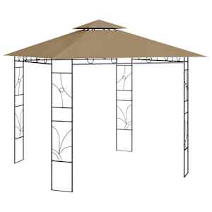Paviljon 3x3x2,7 m taupe 160 g/m²