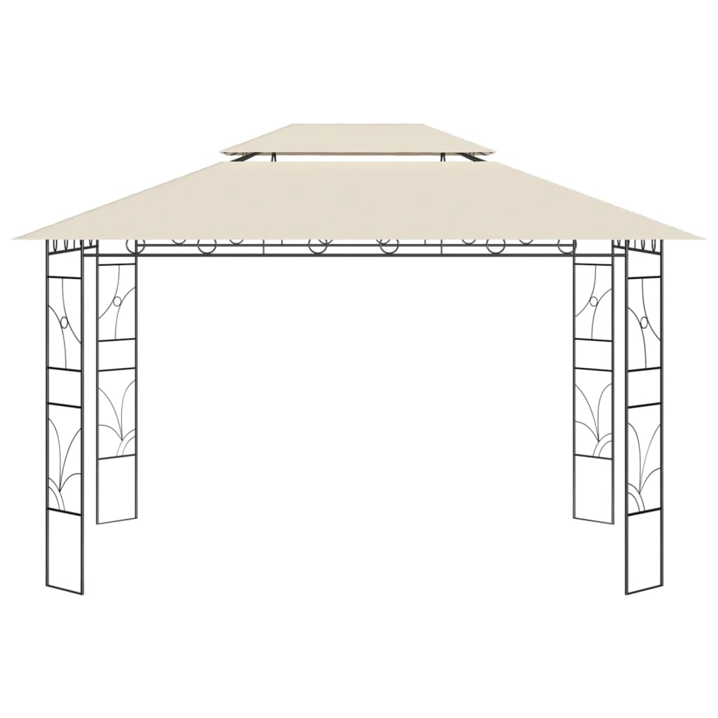 vidaXL Prieel 160 g/m² 4x3x2,7 m crèmekleurig afbeelding