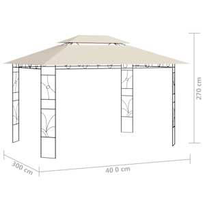 Altán 4 x 3 x 2,7 m krémový 160 g/m² - obrázek 6