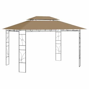 vidaXL lehtla 4 x 3 x 2,7 m, pruunikashall, 160 g/m&sup2;