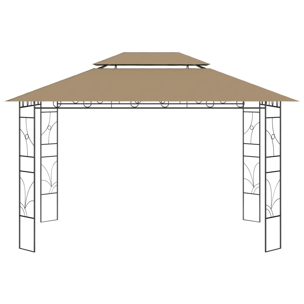 

vidaXL Prieel 160 g/m² 4x3x2,7 m taupe