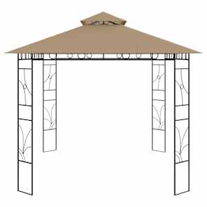 Altán 4 x 3 x 2,7 m taupe 160 g/m² - obrázek 3