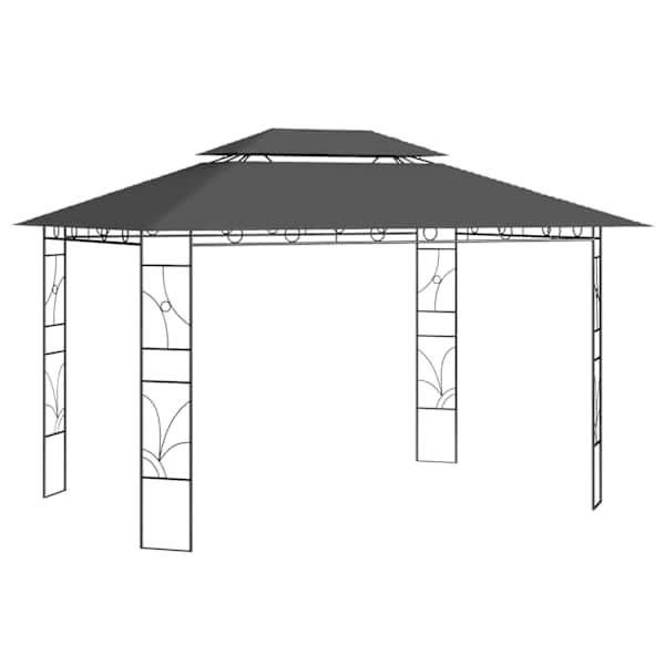 vidaXL lehtla 4 x 3 x 2,7 m, antratsiithall, 160 g/m&sup2;